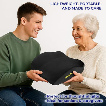 Goodyear Car Seat Cushion Curved Pillow - Seat Cushions for Office Chairs, Car Seat Back Support Pillow Tailbone Pain Relief Cushion
