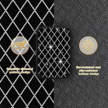 Center Console Cover Fit for Pilot: Upgraded Bling Diamond Car Armrest Cover - Crystal Rhinestone Car Center Console Cover with 2 Storage Bags,Anti-Scratch Auto Armrest Pad Accessory （Black