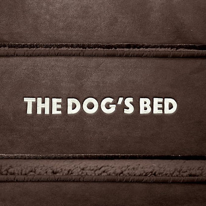 The Dog’s Bed Orthopedic Headrest Dog Bed XL Brown Plush, Memory Foam, Pain Relief for Arthritis, Hip & Elbow Dysplasia, Post Surgery, Lameness, Waterproof Washable Cover, Veterinary Approved