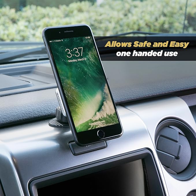 Scosche MPD2PK-UB MagicMount Pro Magnetic Car Phone Holder - Strong Magnet Mount for iPhone and Android - Secure Magnetic Mount for Car - Universal 360° Adjustable Mobile Cell Holder - 2-Pack